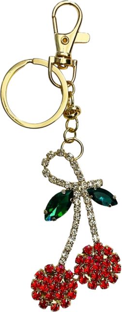 Bag Charm Pave Cherries Gold